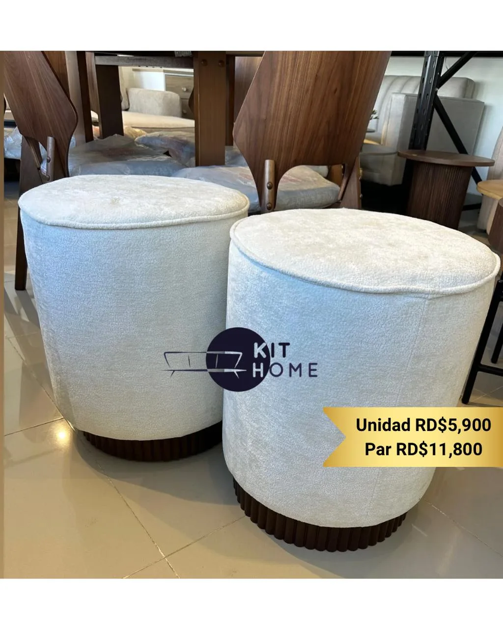 Ottoman base de madera
