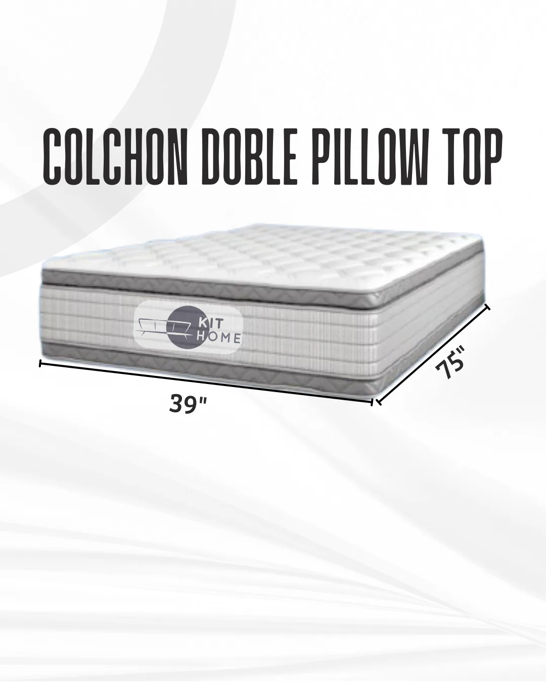 Colchón Doble Pillow Top 39"x75"