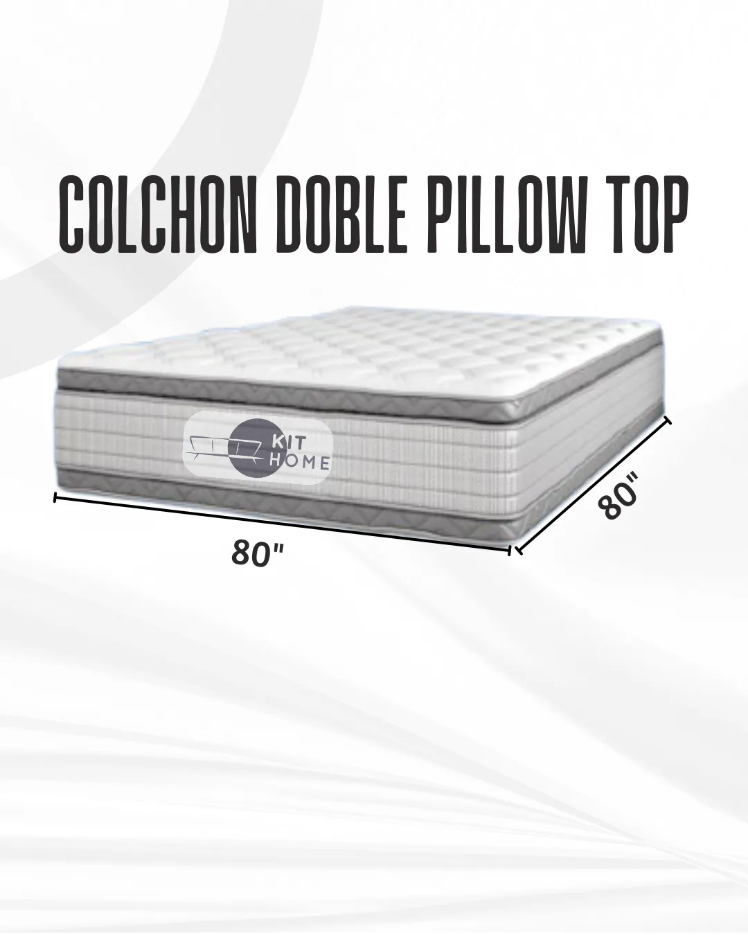 Colchón Doble Pillow Top 80"x80"
