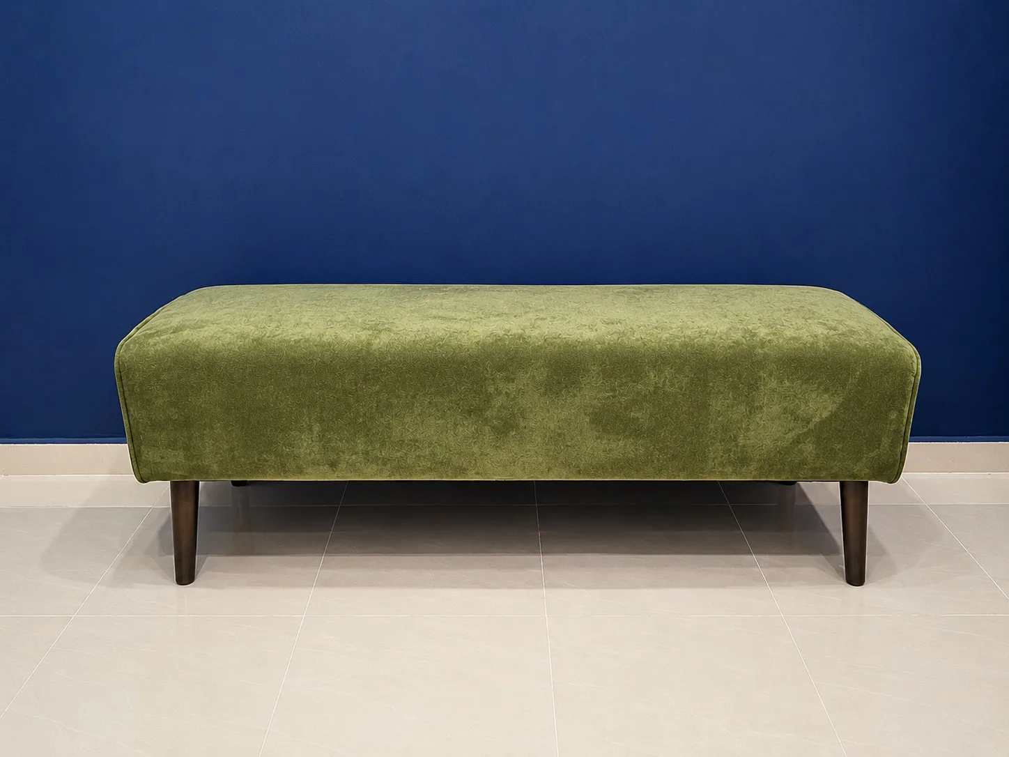 Ottoman Rectangular Patas en Madera 60"x20"x20"