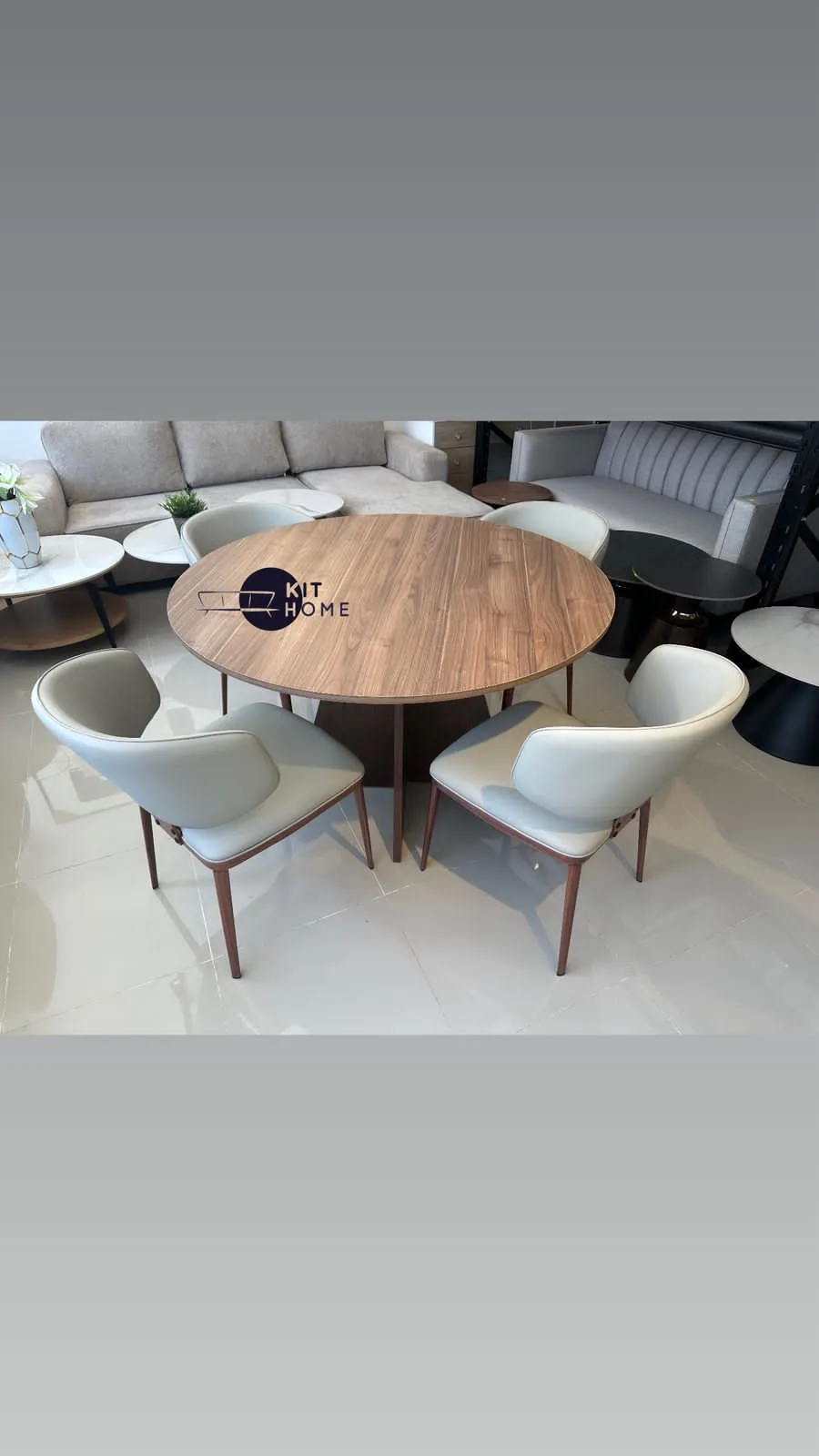 Comedor 110 cm - Sillas Metal y Vinil