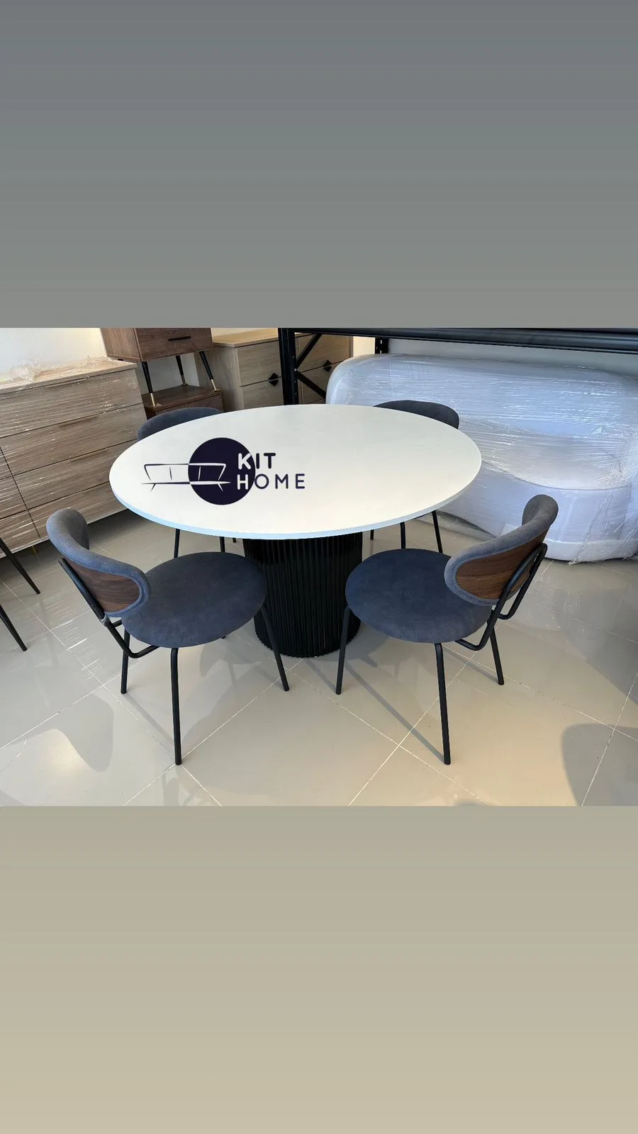 Comedor 110 cm - Sillas de Metal