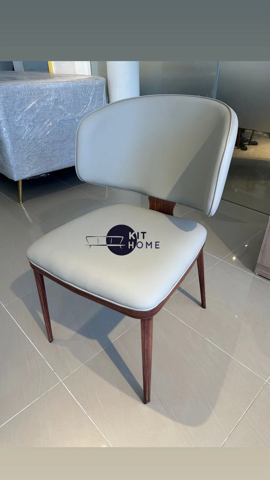 Sillas de Comedor Vinil Patas Apariencia Madera