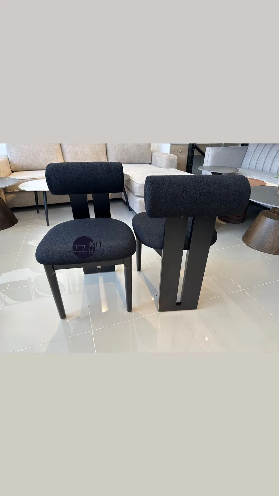 Sillas de Comedor Negra en Madera Eucalipto