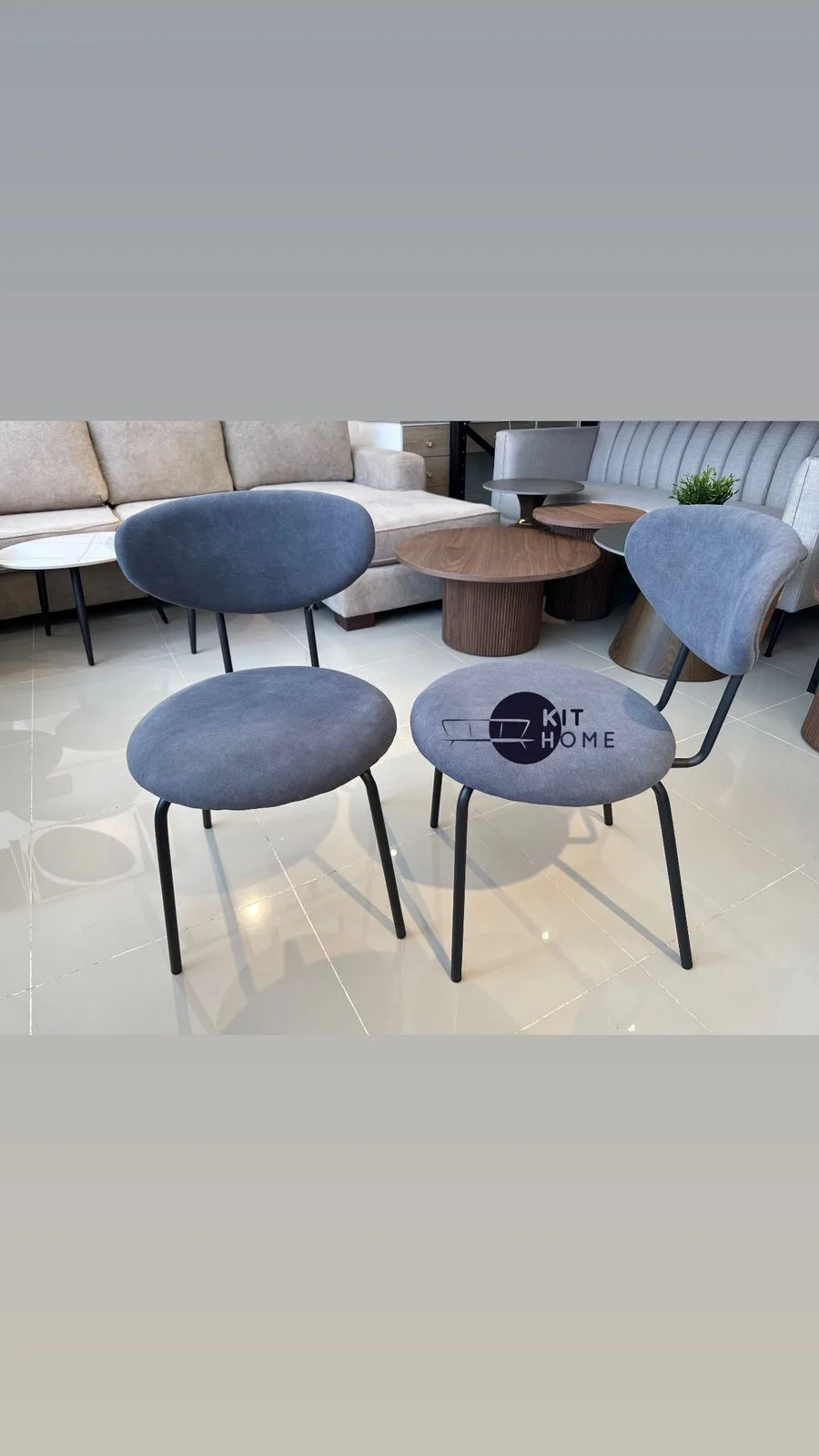 Sillas de Comedor Gris en Metal