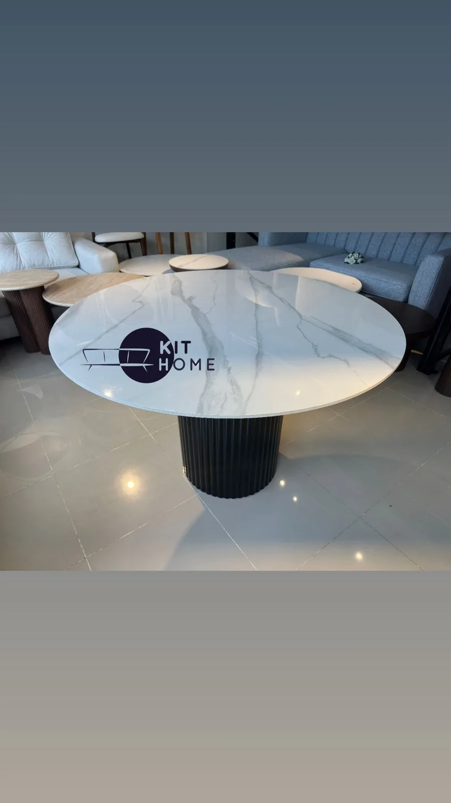 Mesa Comedor Tope Piedra Sinterizada 130 cm